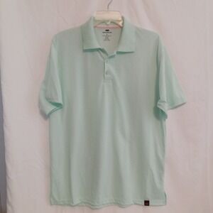 Red Rhino Polo Shirt Mens Large Mint Green Excellent Short Sleeve Cotton Blend